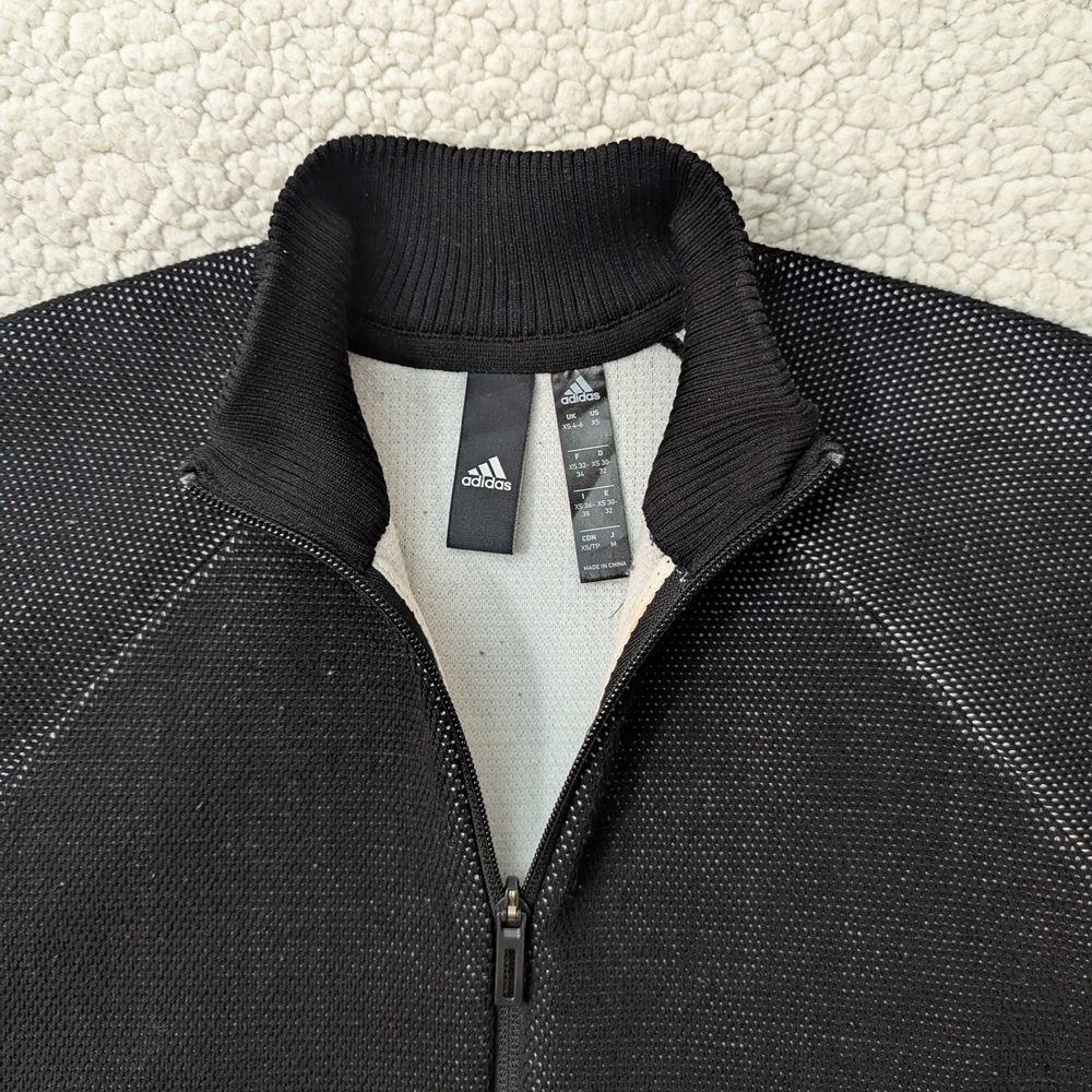 Adidas ID Knit Track Jacket Black Zip-up - Picture 3 of 8